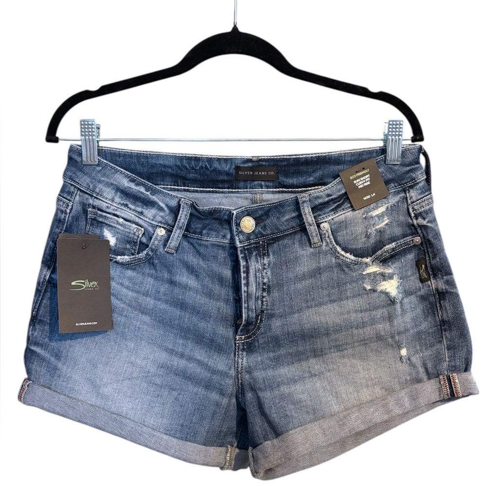 Silver Jeans Women's Suki Short Sz 30, 4” Rolled Inseam - Picture 3 of 10